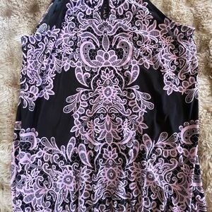INC International Concepts Black and Pink Patterned Top
